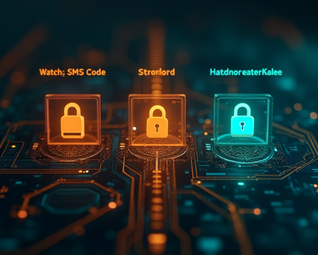 三种 2FA 方式的强度对比:短信较弱、Authenticator 较强、硬件密钥最强