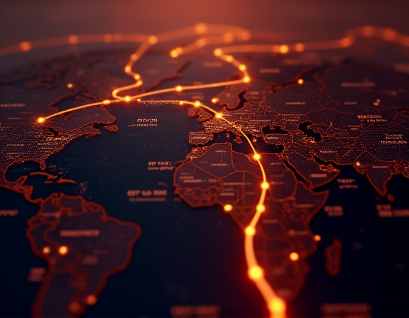 一张深色风格的网络管线示意图,标注 ERC-20、TRC-20、BEP-20 等不同链的成本和速度,象征为大额提现选择合适的链路